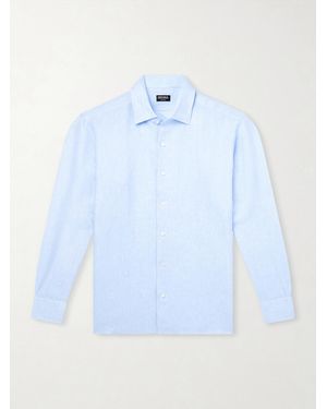 ZEGNA Linen Shirt - Blue