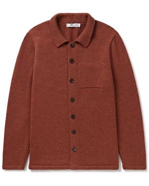 Inis Meáin Wool And Linen-Blend Cardigan - Brown