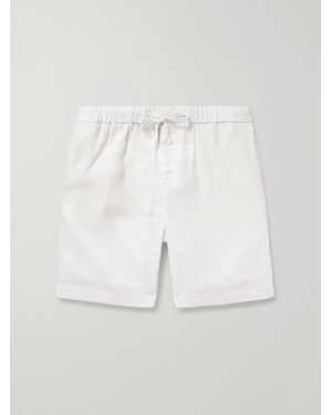 Frescobol Carioca Felipe Straight-Leg Linen And Cotton-Blend Drawstring Shorts - White
