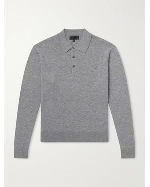 Nili Lotan Jovan Cashmere Polo Shirt - Grau