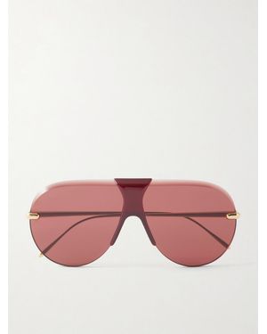Loewe Aviator-Style-Tone And Tortoiseshell Acetate Sunglasses - Pink