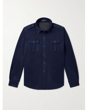 Sease Wool-Blend Shirt - Blue