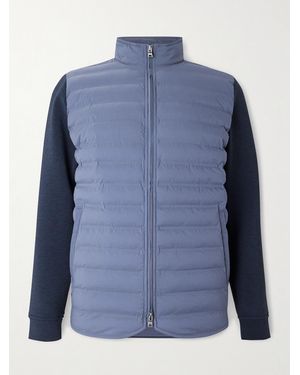 Peter Millar Winsome Hybrid Tech-Jersey And Quilted Shell Jacket - Blue