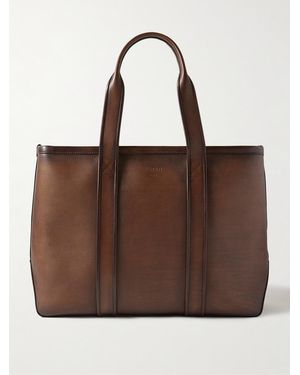 Berluti Venezia Softy Full-Grain Leather Tote Bag - Brown