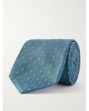 Richard James 8Cm Polka-Dot Silk-Jacquard Tie - Blue