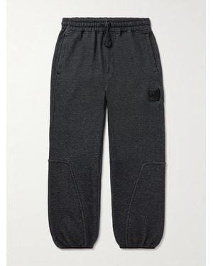 Stone Island Shadow Project Straight-Leg Logo-Appliquéd Cotton-Blend Fleece Joggers - Blue