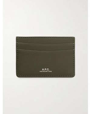 A.P.C. Andre Leather Cardholder - Green