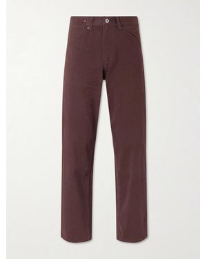 FRIZMWORKS Straight-Leg Cotton-Blend Trousers - Red