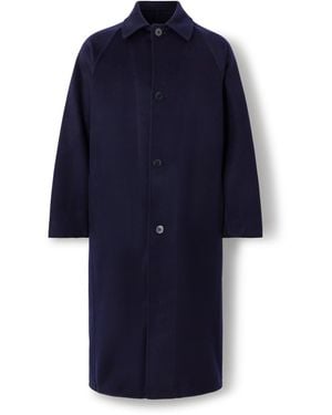 STÒFFA Brushed-cashmere Trench Coat - Blue