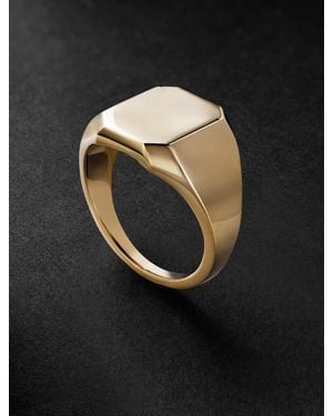 MAOR 18-karat Gold Signet Ring - Black