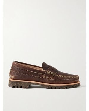Yuketen Leather Penny Loafers - Marrone