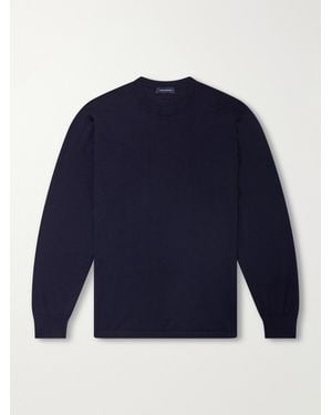 Thom Sweeney Cashmere And Silk-Blend Sweater - Blue