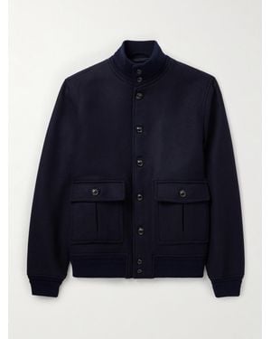 Valstar Virgin Wool Bomber Jacket - Blue