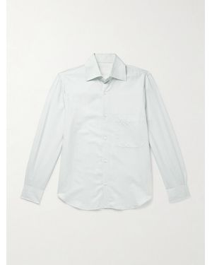 STÒFFA Slub Cotton And Wool-blend Shirt - White