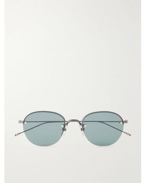 Thom Browne Round-Frame Titanium Sunglasses - Blau