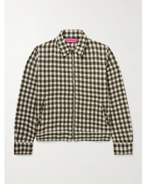 The Elder Statesman Decon Gingham Cashmere Jacket - Black