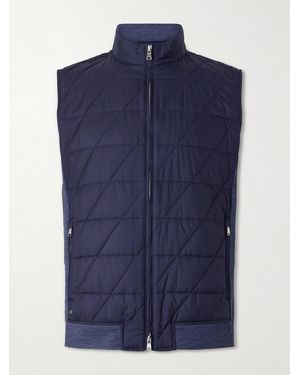 Peter Millar Walker Quilted Shell Vest - Blue
