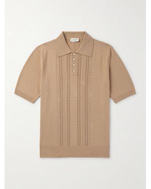 Piacenza 1733 Pointelle-Knit Cotton Polo Shirt - Natural