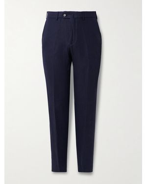 Loro Piana Carlo Straight-leg Linen Suit Trousers - Blue