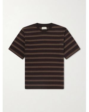 Oliver Spencer Judd Striped Organic Cotton T-Shirt - Black