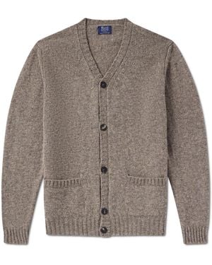 William Lockie Virgin Wool Cardigan - Gray