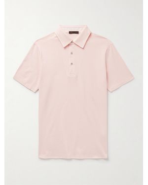 Loro Piana Cotton-Piqué Polo Shirt - Pink