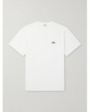 Loewe Anagram-Embroidered Cotton-Jersey T-Shirt - White