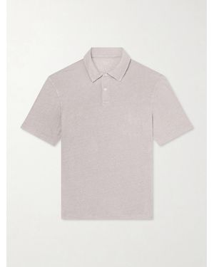 Hartford Knitted Linen Polo Shirt - White