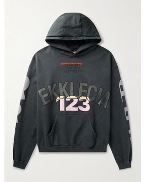 RRR123 Ekklecia Logo-print Cotton-jersey Hoodie - Black