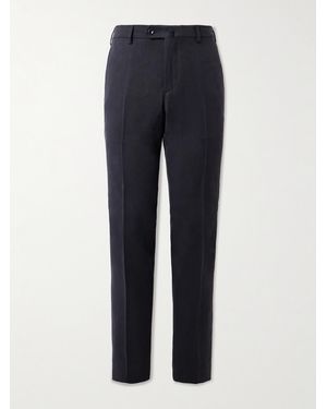 Loro Piana Pantaflat Slim-Fit Straight-Leg Linen-Twill Suit Trousers - Blue