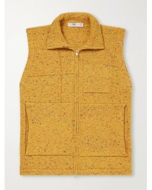 Inis Meáin Lifeline Wool And Cashmere-Blend Gilet - Yellow