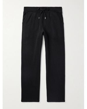 Canali Straight-Leg Wool And Cashmere-Blend Joggers - Black