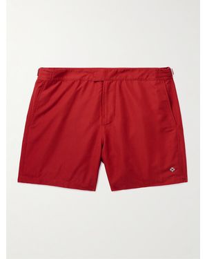 Loro Piana Schooner Straight-Leg Mid-Length Swim Shorts - Red