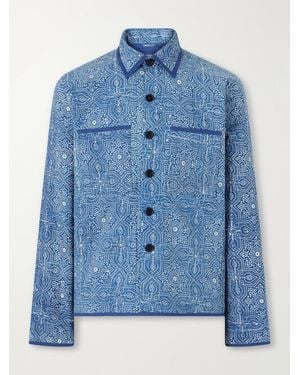 Kardo Wynton Printed Cotton Blouson Jacket - Blue