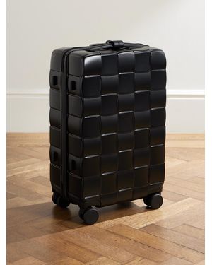 Bottega Veneta Odyssey 55cm Leather-Trimmed Intrecciato Polycarbonate Suitcase - Schwarz