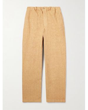 Federico Curradi Straight-Leg Linen Trousers - Natural