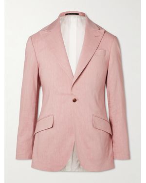 Richard James Hyde Linen-Blend Suit Jacket - Pink