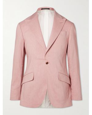 Richard James Hyde Linen-Blend Suit Jacket - Pink