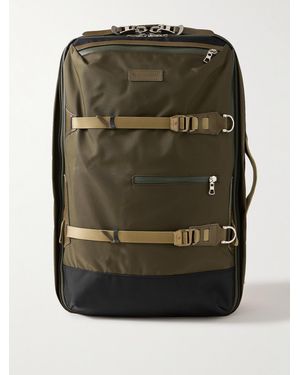 master-piece Potential 3Way Convertible Leather And Canvas-Trimmed Cordura Mastertex Backpack - Green