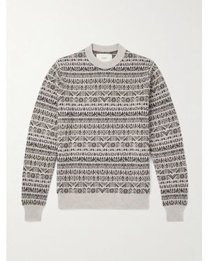 James Purdey & Sons Vigo Slim-Fit Fair Isle Wool Sweater - Grey