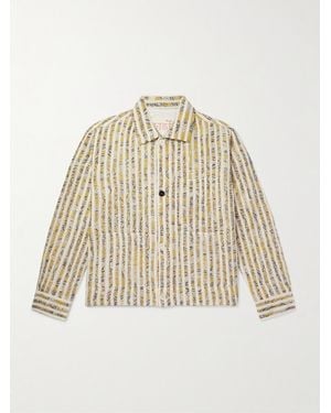 Kardo Striped Cotton Jacket - Natural