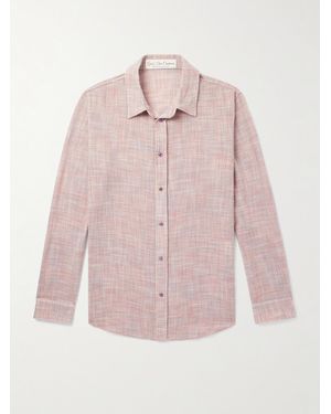 God's True Cashmere Space-Dyed Cashmere And Wool-Blend Gauze Shirt - Pink