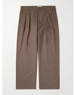 WTAPS Straight-leg Cotton-twill Trousers - Brown