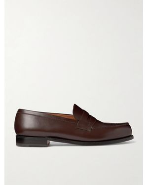 J.M. Weston 180 Moccasin Leather Loafers - Brown