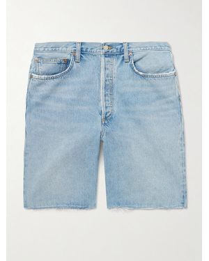 Agolde Shorts A Gamba Dritta - Blu