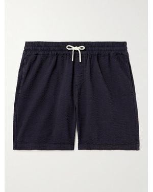 Portuguese Flannel Shorts A Gamba Dritta - Blu