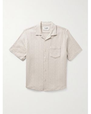 Corridor NYC Camp-Collar Cotton-Jacquard Shirt - Natural