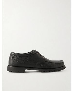 Morjas The Camp Moc Full-Grain Deerskin Boat Shoes - Schwarz