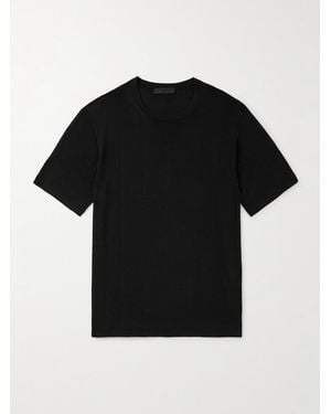 Saman Amel Slim-Fit Wool T-Shirt - Black