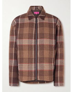 The Elder Statesman Checked Cashmere Jacket - Brown